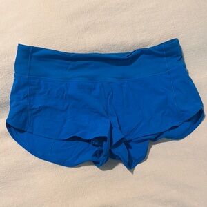 Lululemon speed up lined 2.5” shorts size 6 Vibrant Blue Athletic Shorts